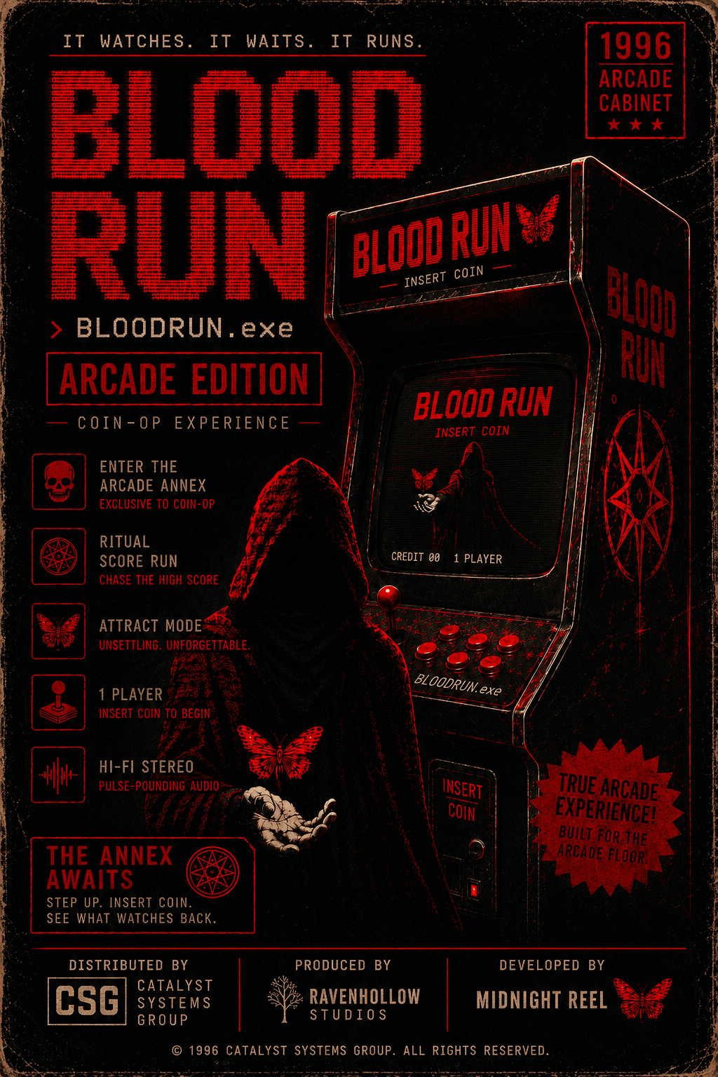 BLOODRUN.exe Arcade Cabinet Demo Disc artwork